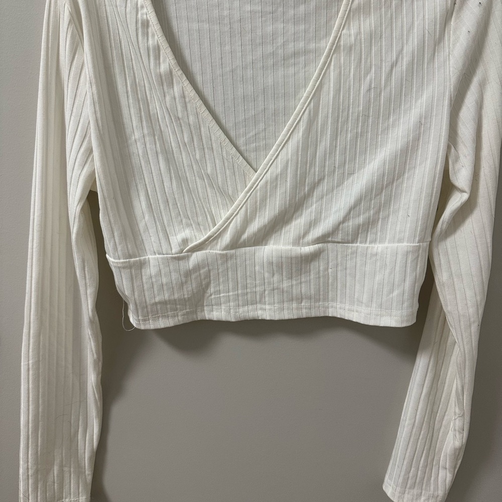Elegant White Wrap Top